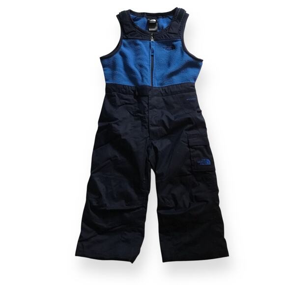 North Face blue & navy snow bibs - Picture 1 of 8